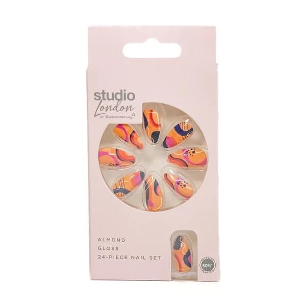 Накладные ногти Superdrug Studio Тропические [Многоразовые размеры] от Superdrug