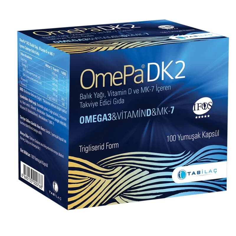 Омепа Дк2 Омега 3 - Витамин D - Менаq7 100 мягких капсул от Омепа