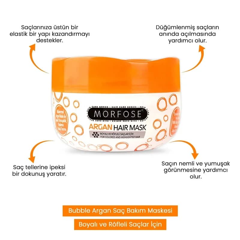 Маска для волос Morfose Bubble с аргановым маслом 500 мл