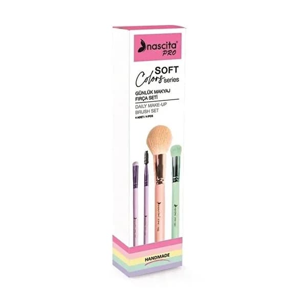 Набор кистей для макияжа Nascita Soft Colors 4 шт.