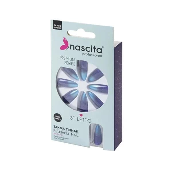 Набор цветных накладных ногтей Nascita Premium 24 шт.