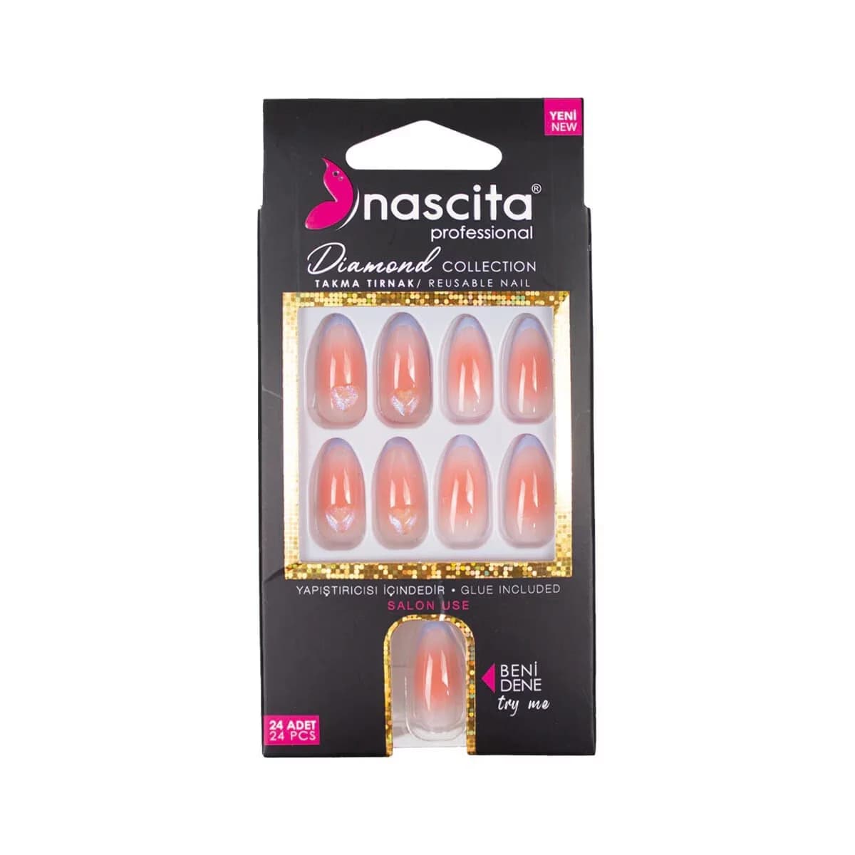Накладные ногти Nascita Stone 24 шт S253