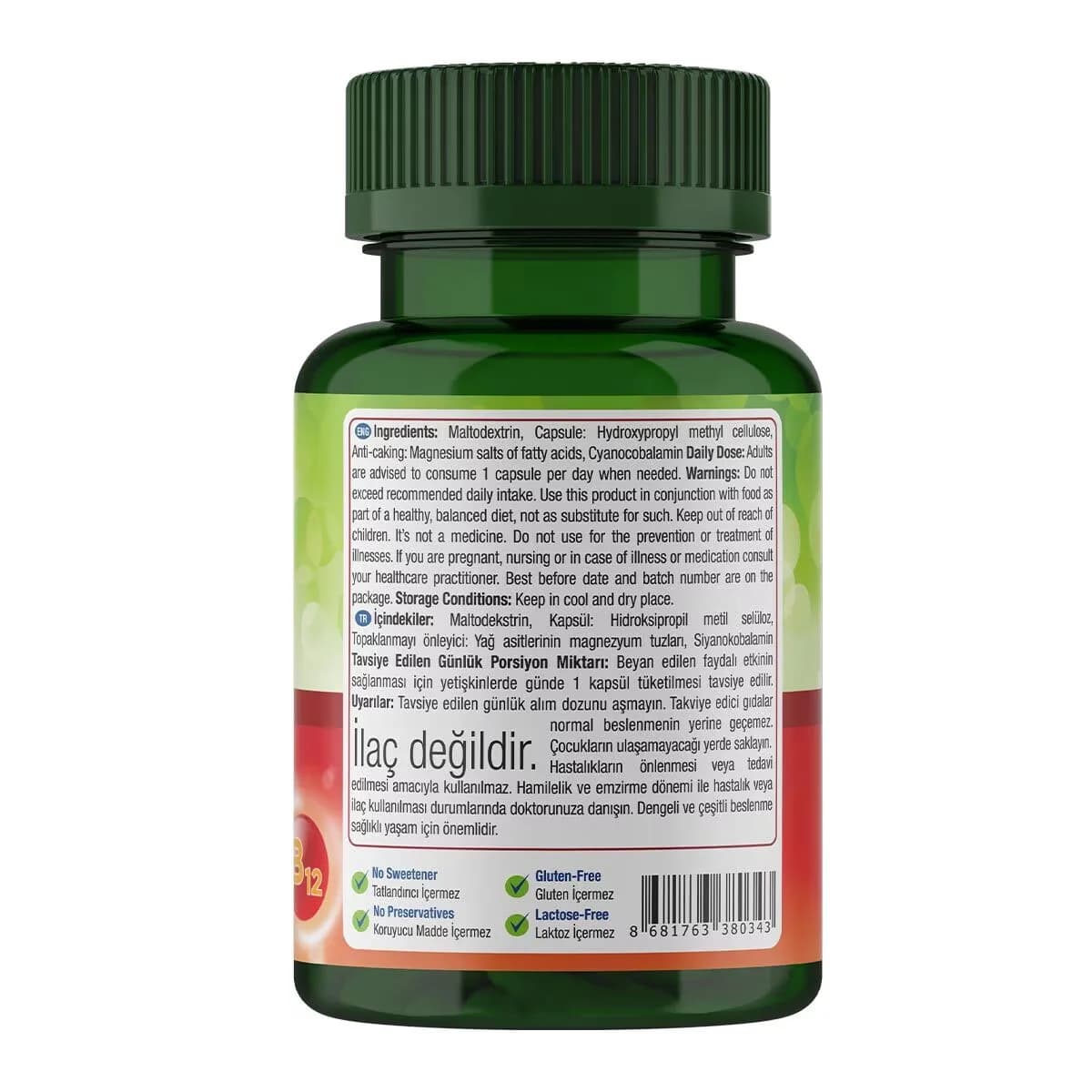 Витамин B12 1000 мкг 60 капсул от Nature's Supreme
