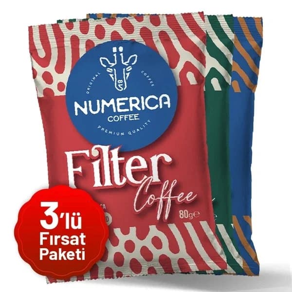 Фильтрованный кофе Numerica 80 г 3 упаковки