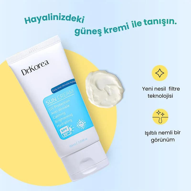Крем для лица против морщин с SPF 50 Dr.korea Daily 60 мл от Ledoria Kozmetik