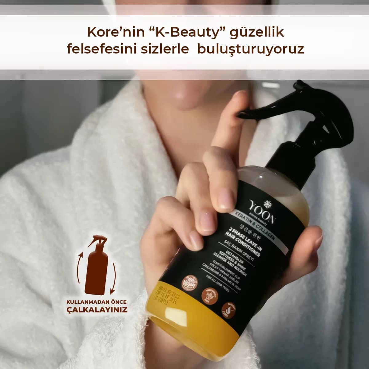 Спрей для ухода за волосами Yoon Easy Combing и антифризный с коллагеном и кератином 250 мл