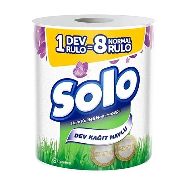 Полотенце Solo Giant - 8 рулонов, ультрамягкая и впитывающая бумага