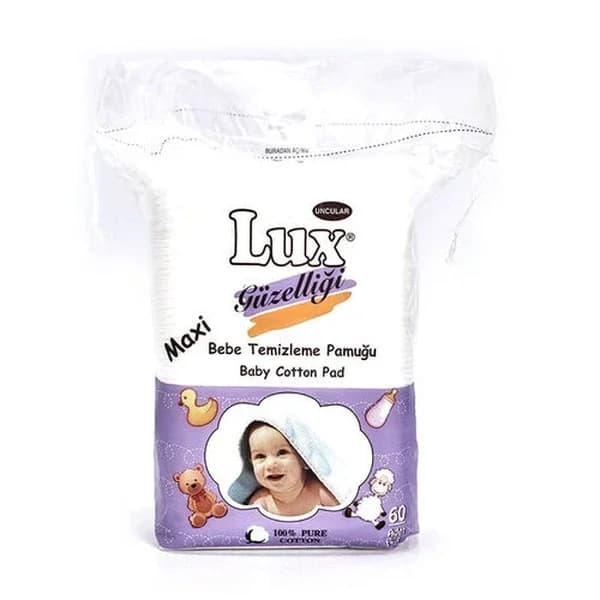 Коттоновые салфетки для детей Lux Baby Cleaning Maxi 60 шт