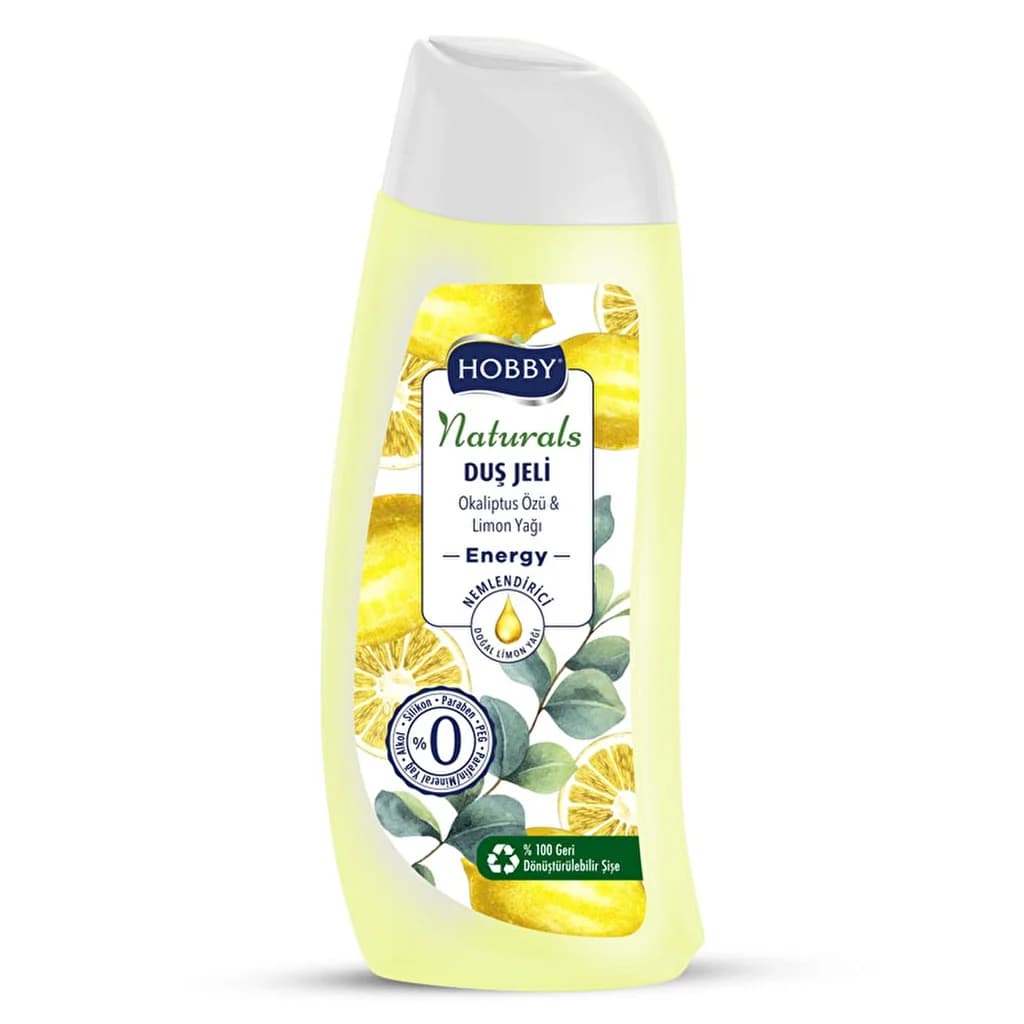 Гель для душа с маслом эвкалипта и лимона Hobby Naturals 500 мл