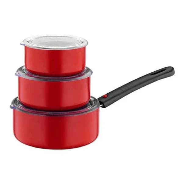 Коробка для хранения Papilla красная набор из 3 (12-14-16 см)