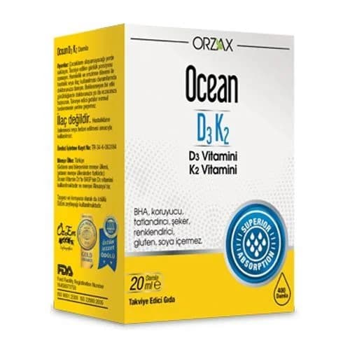 Оrzax Океан D3 K2 витаминные капли 20 мл