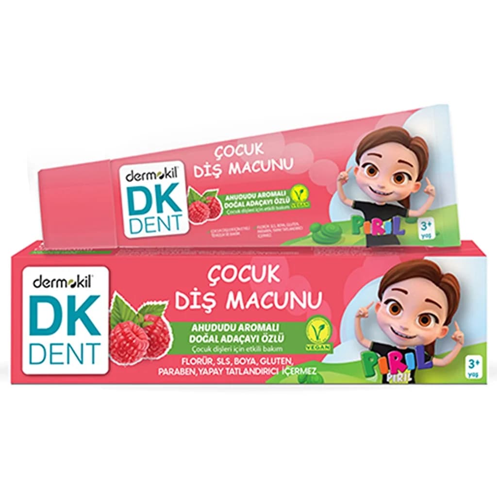 Зубная паста для детей DK Dent с натуральным шалфеем — вкус малины, 50 мл