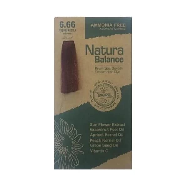 Крем-краска для волос Natura Balance Вишнёвый красный 6.66 1 шт