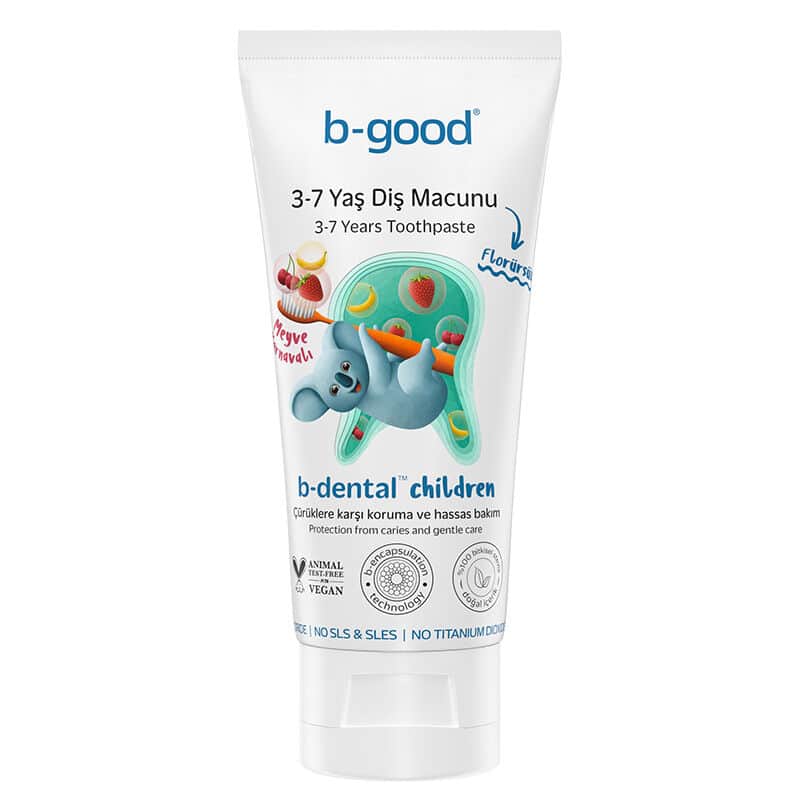 b-good معجون أسنان بي-جود بي-دنتال للأطفال من عمر 3 إلى 7 سنوات خالي من الفلورايد بنكهة الفواكه الكرنفالية 50 مل - 1