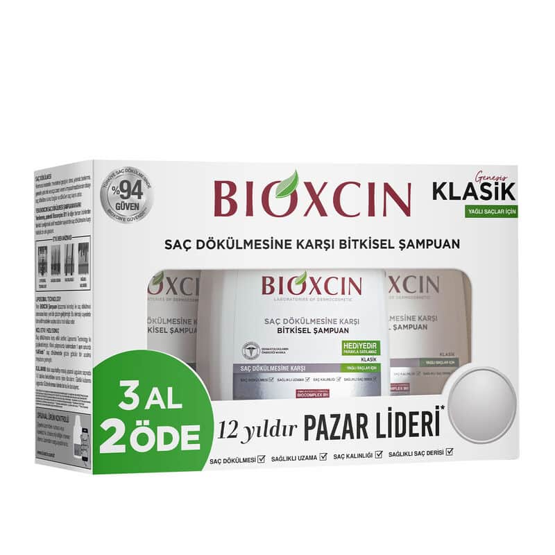 Bioxcin شامبو بيوكسين جينيسيس كلاسيك للشعر الدهني 3 × 300 مل - 1