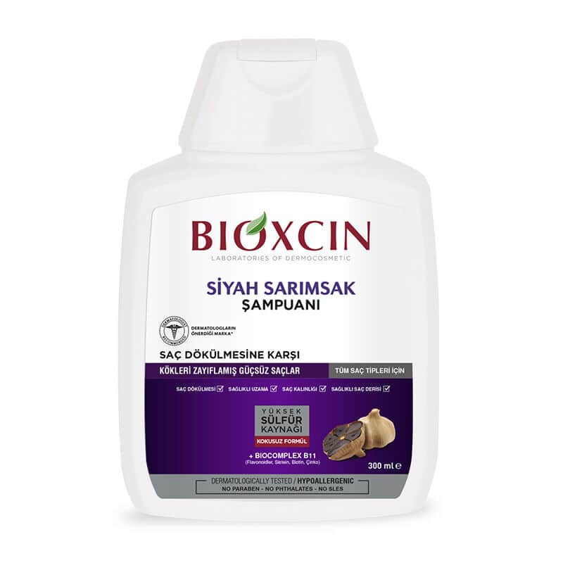 Bioxcin شامبو بيوكسين بالثوم الأسود لعلاج تساقط الشعر 3 × 300 مل - 2