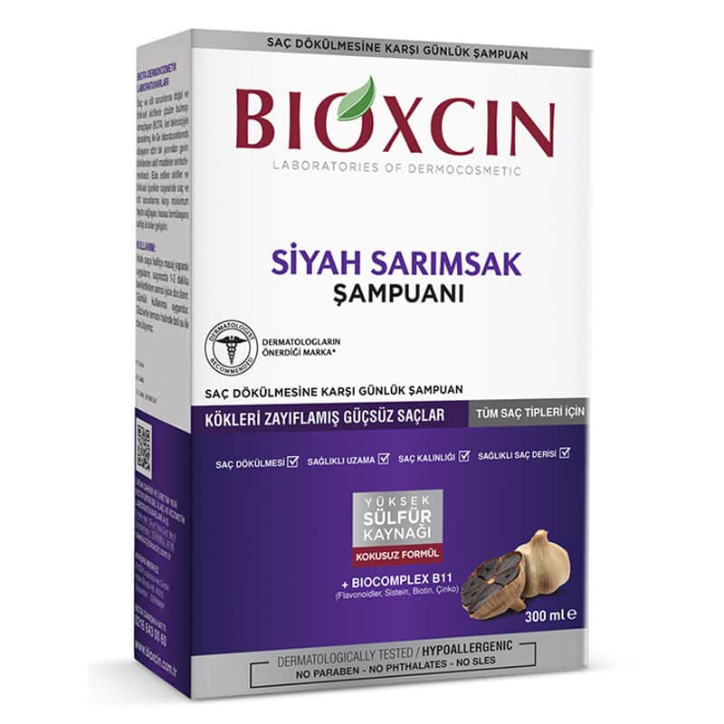 Bioxcin شامبو بيوكسين بالثوم الأسود لعلاج تساقط الشعر 300 مل - 2