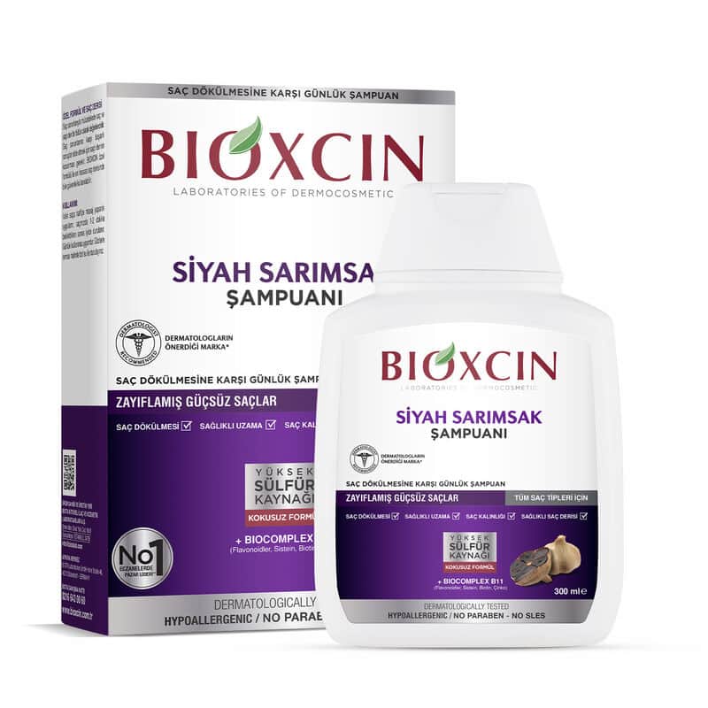 Bioxcin شامبو بيوكسين بالثوم الأسود لعلاج تساقط الشعر 300 مل - 1