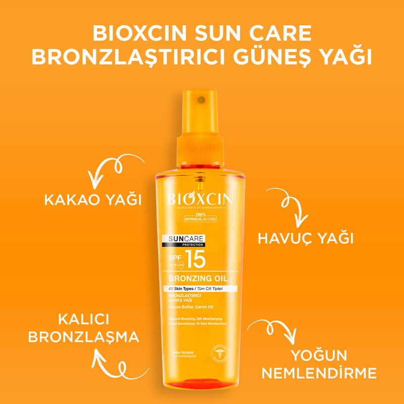 Bioxcin زيت تسمير بيوكسين صن كير لجميع أنواع البشرة بعامل حماية من الشمس 15، 200 مل - 3
