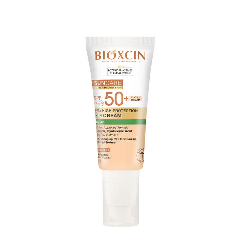 Bioxcin واقي الشمس الملون بيوكسين صن كير عالي الحماية للبشرة الدهنية بعامل حماية 50+