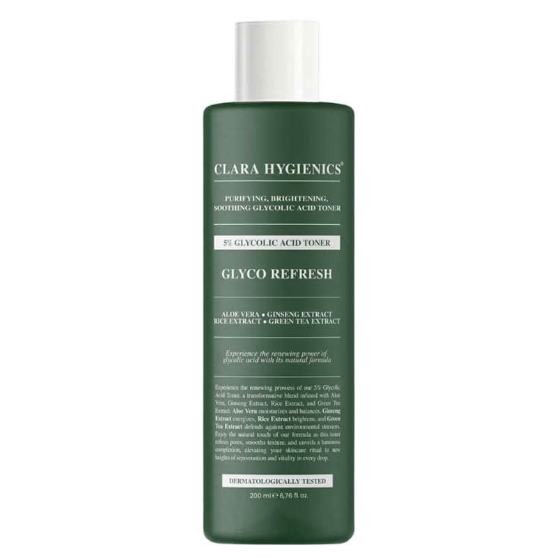 تونر كلارا هايجينكس جلينكو ريفرش 5% حمض الجليكوليك مضاد للبقع 200 مل Clara Hygienics - 1