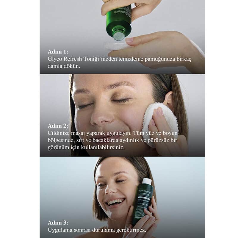 تونر كلارا هايجينكس جلينكو ريفرش 5% حمض الجليكوليك مضاد للبقع 200 مل Clara Hygienics - 3