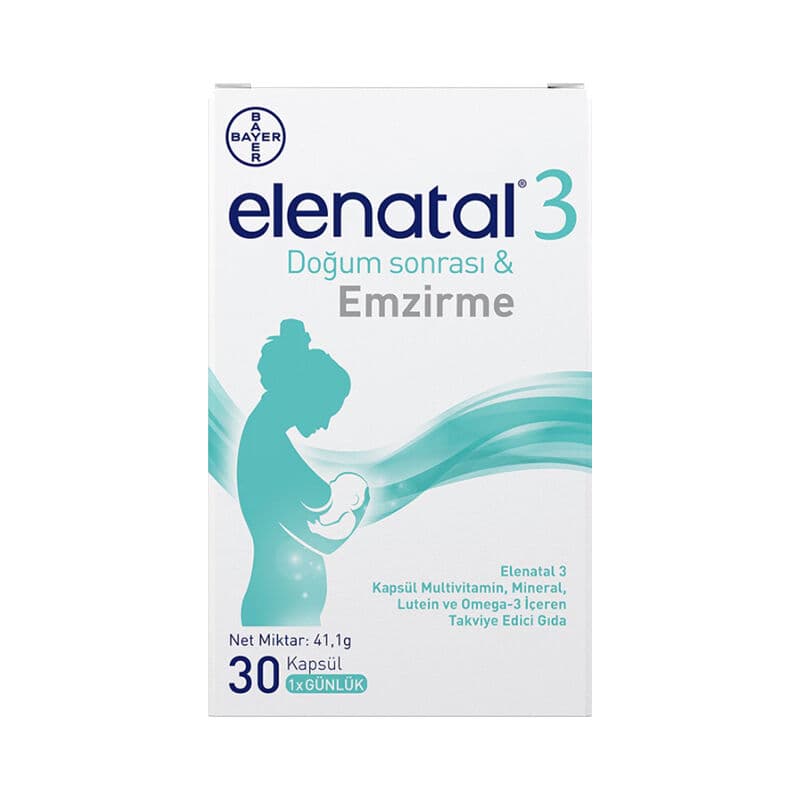 Elenatal مكمل غذائي إيليناتال 3، 30 كبسولة