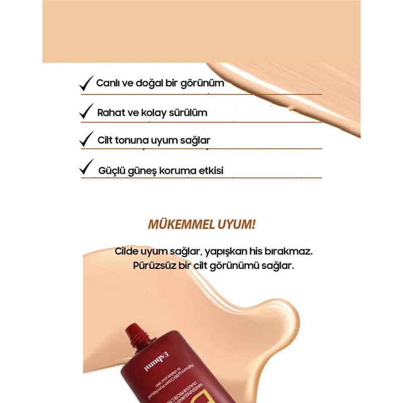 كريم بي بي خالي من العيوب SPF 50+ PA++++ 50 مل من إيشومي Eshumi - 4