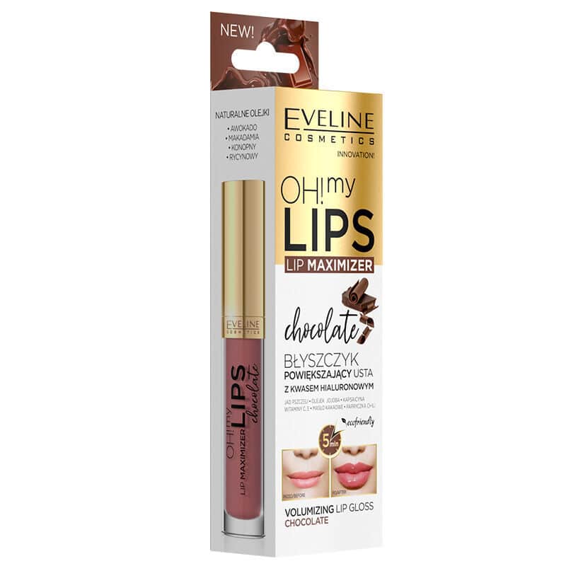 Eveline Cosmetics ملمع شفاه أوه ماي ليبس من إيفلين كوزمتكس، 4.5 مل، شوكولاتة - 1