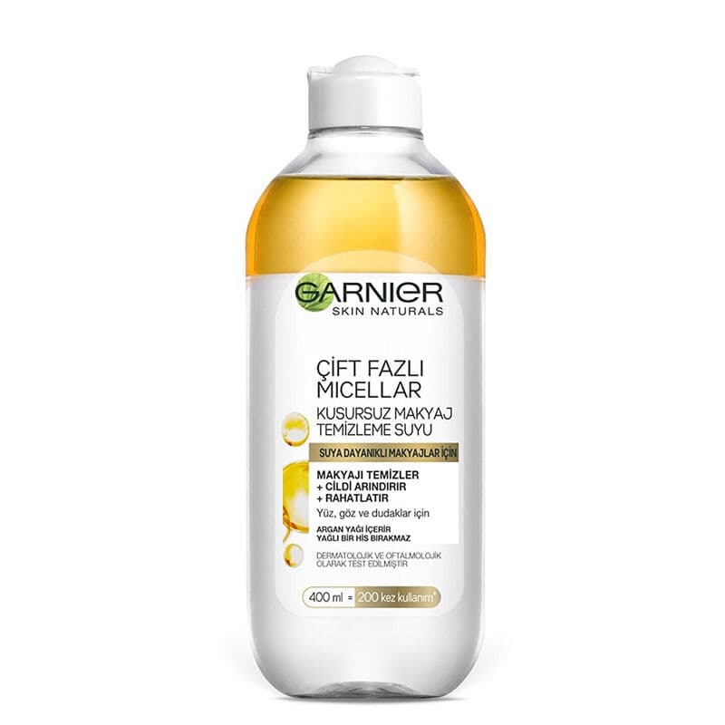 Garnier غارنييه مزيل المكياج ميسيلار ثنائي المرحلة ماء 400 مل أصفر