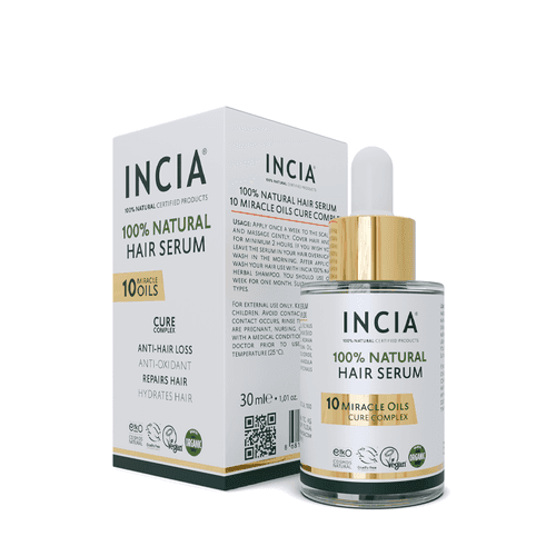 INCIA سيروم العناية بالشعر من إنسيا 100% طبيعي 10 زيوت معجزة 30 مل - 1