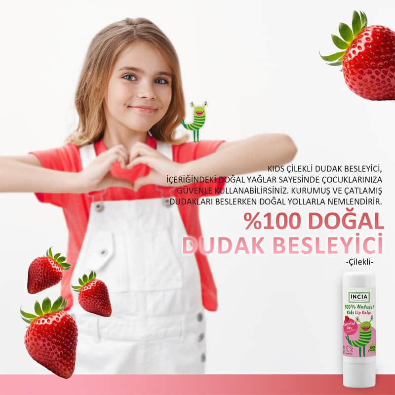 INCIA مرطب شفاه طبيعي 100% للأطفال من إنشيا، 6 غرام - 2