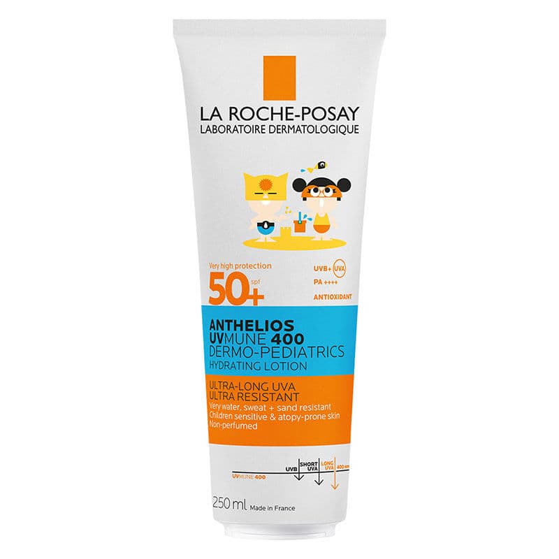 La Roche-Posay حليب الجسم الواقي من الشمس أنثيليوس للأطفال من لا روش بوزيه بعامل حماية 50+، 250 مل