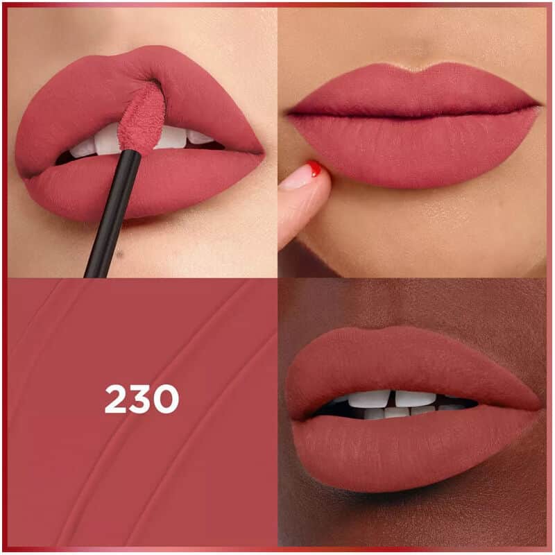 L'Oreal Paris أحمر شفاه سائل مات ريزيستانس من لوريال باريس، 230، جولة تسوق - 3