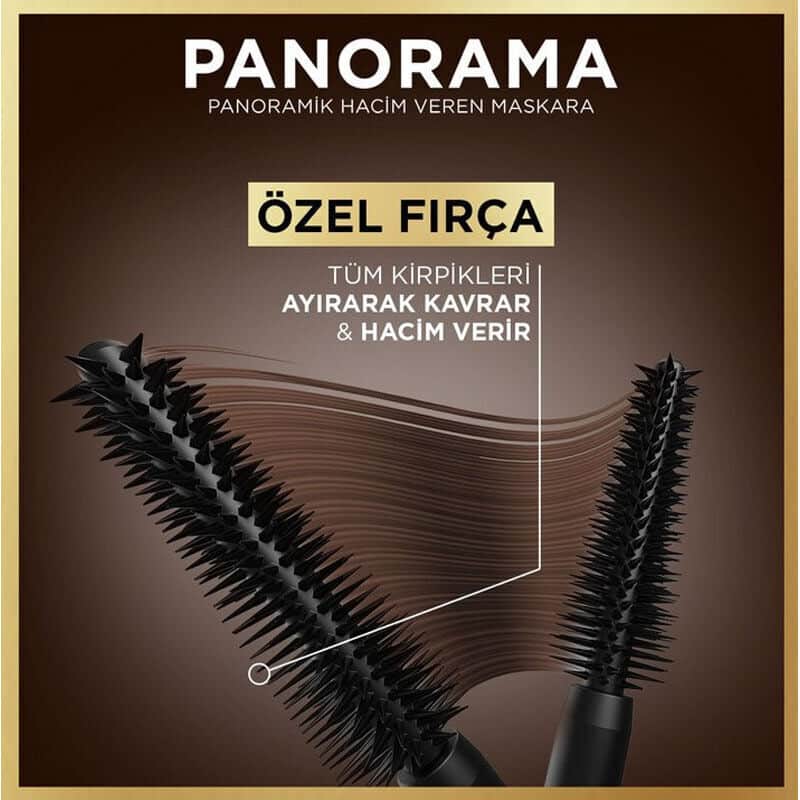 L'Oreal Paris ماسكارا لوريال باريس بانوراما لتكثيف الرموش 9.9 مل بني غامق - 3