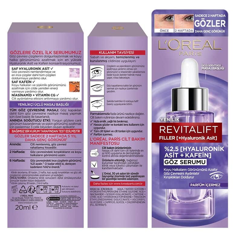 L'Oreal Paris سيروم ريفايتاليفت فيلر لتفتيح منطقة العين من لوريال باريس 20 مل - 3