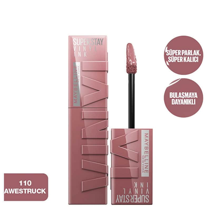 Maybelline أحمر شفاه سائل لامع سوبر ستاي فينيل إنك من مايبيلين نيويورك 110 أوستراك - 2