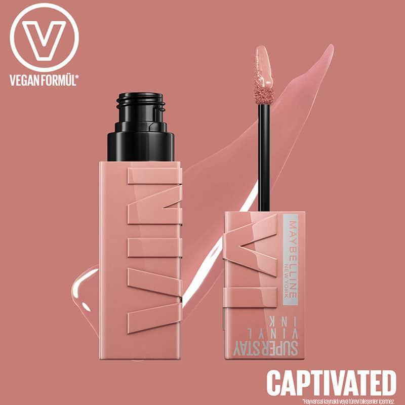 Maybelline أحمر شفاه سائل لامع سوبر ستاي فينيل إنك من مايبيلين نيويورك 95 كابتيفيتد - 3
