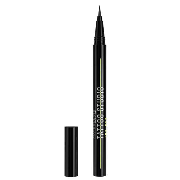 Maybelline قلم تحديد العيون السائل من مايبيلين تاتو لاينر، لون أسود غير لامع - 1