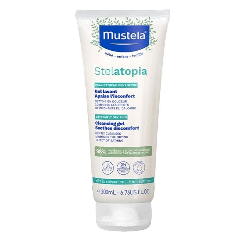 Mustela جل التنظيف ستيلاتوبيا من موستيلا مع زيت دوار الشمس 200 مل