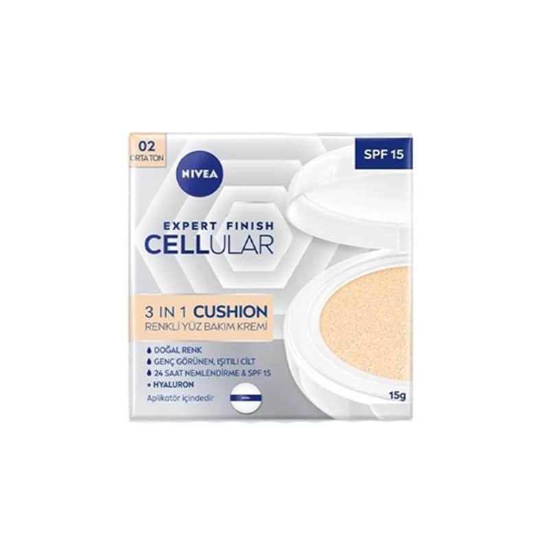 NIVEA كريم الوجه الملون نيفيا سيلولار إكسبيرت 3 في 1 بعامل حماية من الشمس 15، 15 مل - 1