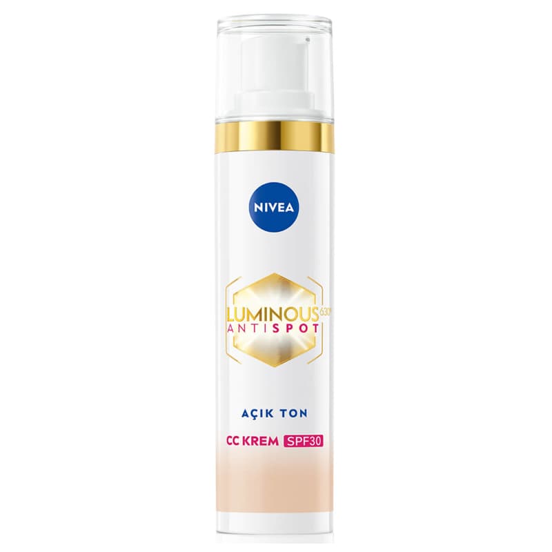 NIVEA كريم نيفيا لومينوس 630 المضاد للبقع الداكنة سي سي للوجه بعامل حماية من الشمس 30 لون فاتح 40 مل