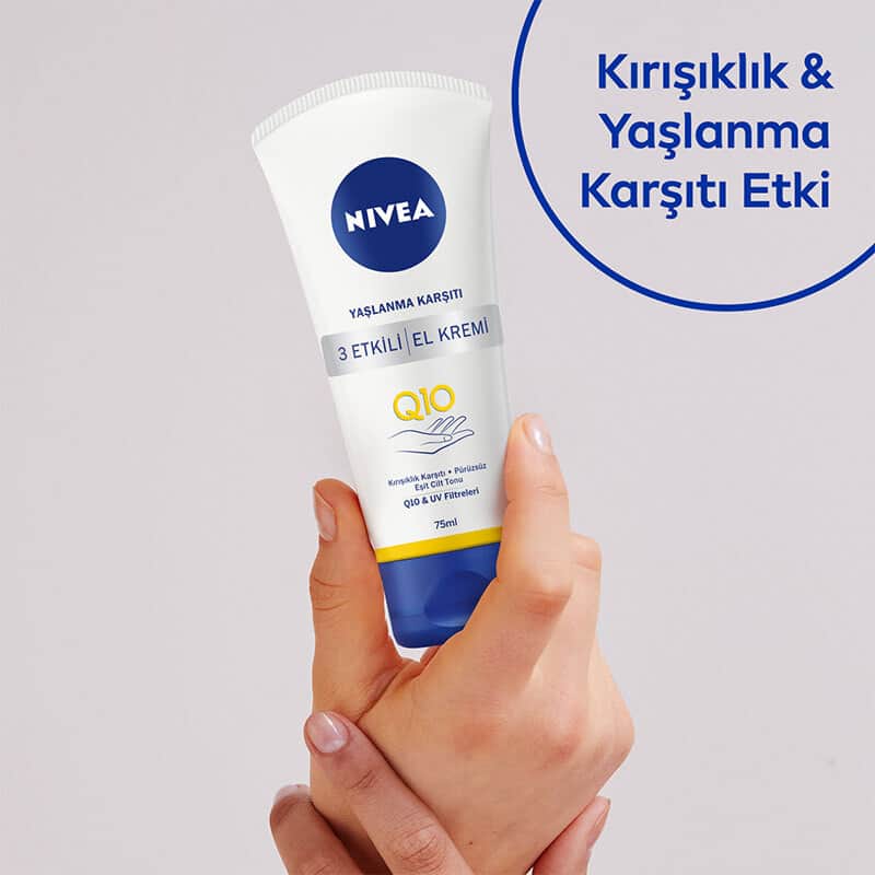 NIVEA كريم نيفيا كيو 10 للعناية باليدين مضاد للشيخوخة بثلاث تأثيرات، 75 مل - 2