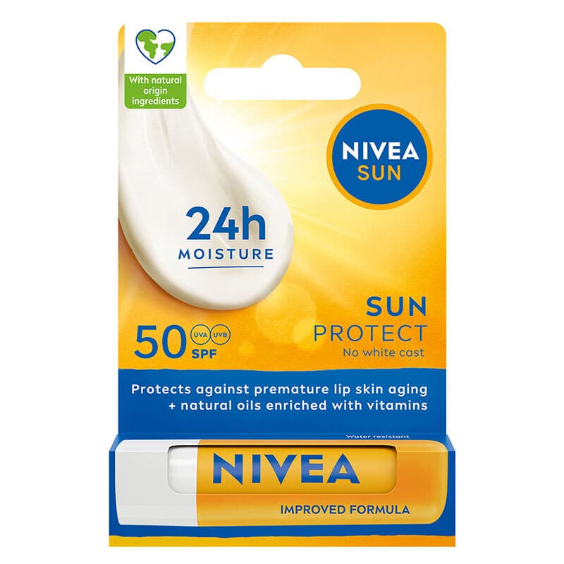NIVEA مرطب شفاه نيفيا صن بعامل حماية 50+، 4.8 جم