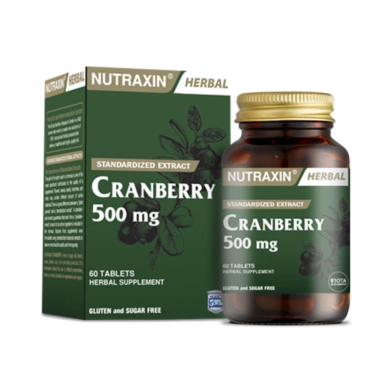 Nutraxin نيوتراكسين كرانبيري ٥٠٠ مجم ٦٠ قرصًا مكملًا عشبيًا - 1