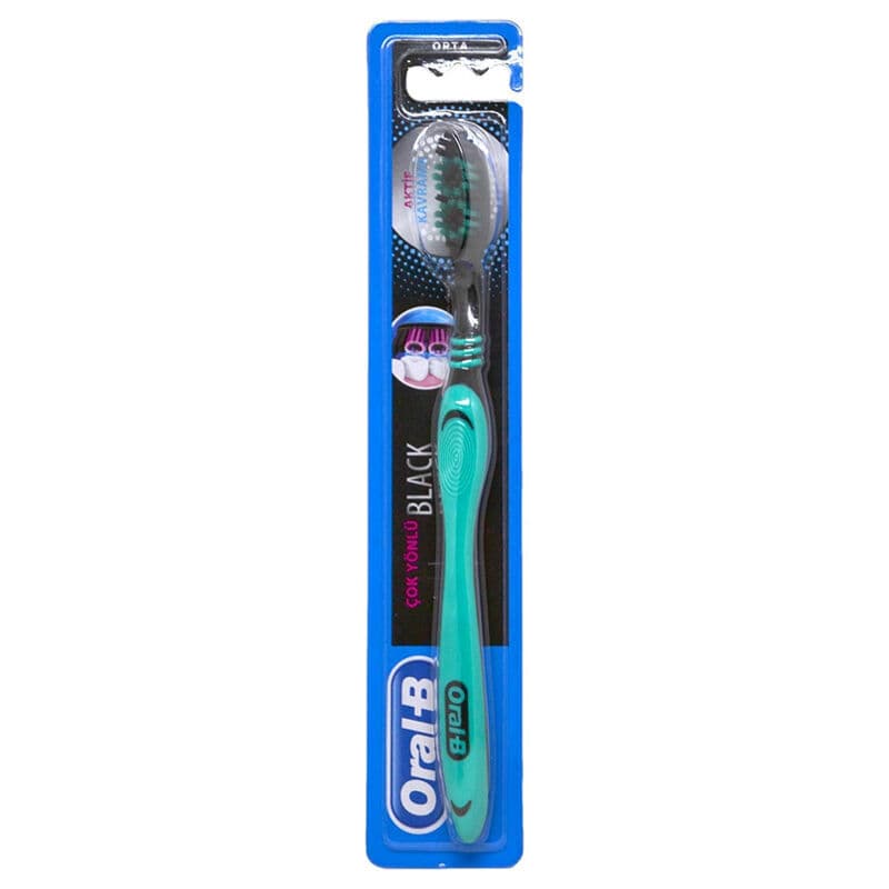 Oral-B فرشاة أسنان أورال-بي متعددة الاستخدامات باللون الأسود المتوسط