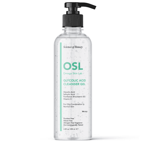 Osl Omega Skin Lab جل أو إس إل أوميجا سكين لاب جليكوليك لتنظيف الوجه والمكياج 200 مل