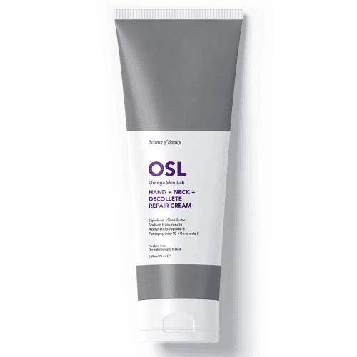 Osl Omega Skin Lab كريم أوسل أوميجا سكين لاب لإصلاح اليدين والرقبة ومنطقة الصدر 75 مل