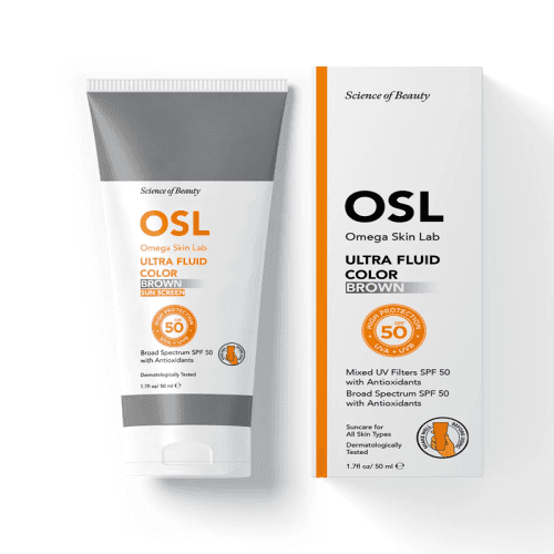 Osl Omega Skin Lab أو إس إل كريم أوميجا سكين لاب ألترا فلويد كولور واقي من الشمس بعامل حماية 50+ 50 مل بني - 2