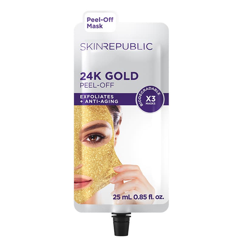 Skin Republic قناع تقشير الوجه من سكين ريبابليك بذهب عيار 24 قيراطًا، 25 مل